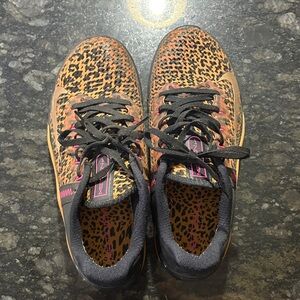 Nike Women's Sneakers with Leopard and Pink Accents